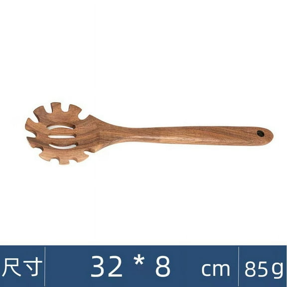 Wood Spaghetti and Pasta Server Large Wooden Spaghetti Spoon Server Long Handle Wooden Pasta Spoon with Teeth Ideal Spaghetti Server Pasta Forks Wooden Cooking Utensils