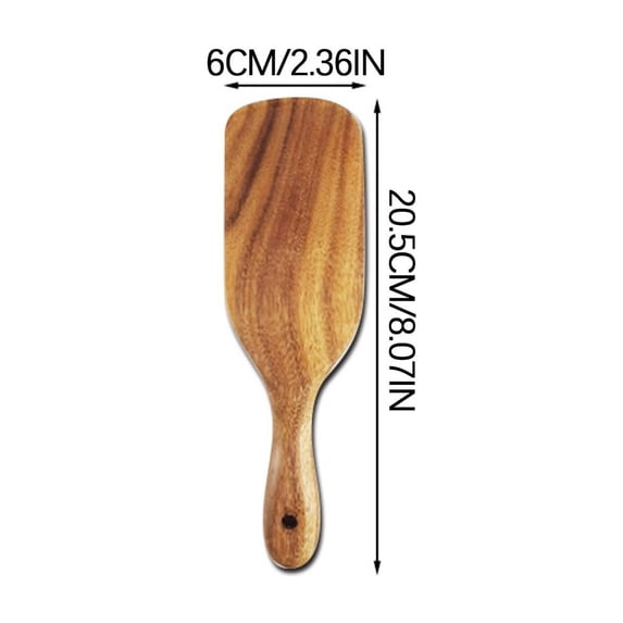 Wood Spatula for Cooking Teak Wood Long Handle Spatula for Stirring and Frying, Multi-Purpose Kitchen Utensil