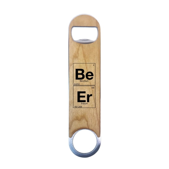 Wood Speed Bottle Opener (BeEr Period Table)