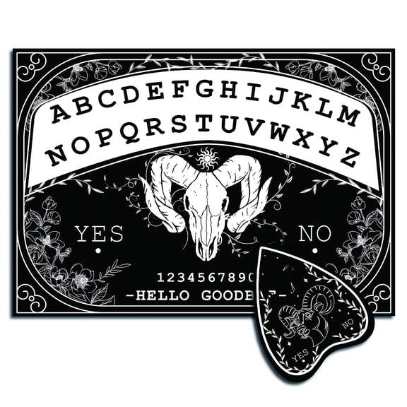 Wood Spirit Board Pendulum Board Wooden Talking Boards with Planchette Black Dowsing Divination Kit Game Spirit Hunt Metaphysical Message Decor DIY