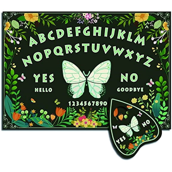Wooden Spirit Board Game, Butterfly and Flower Design, 11.8 x 8.3 Inch