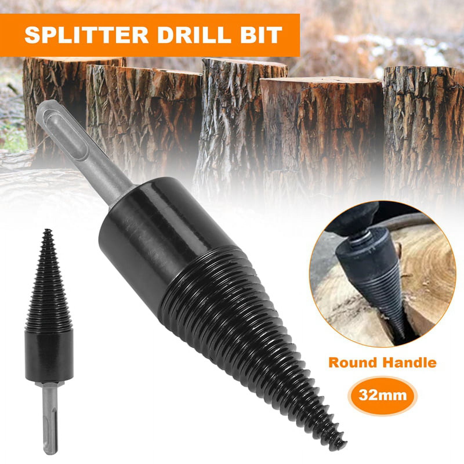 Wood Splitter Drill Bit Removable, Portable Wood Cutting Tool, Suitable