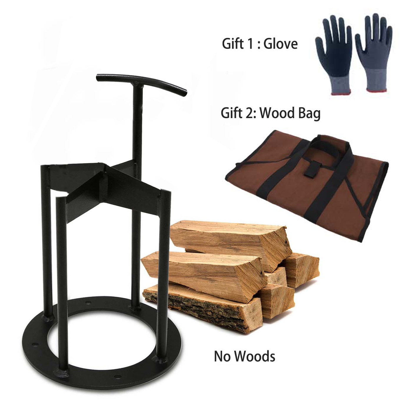 Gardguard Firewood Splitter Manual Wedge Wood Splitter Cast Steel Wood