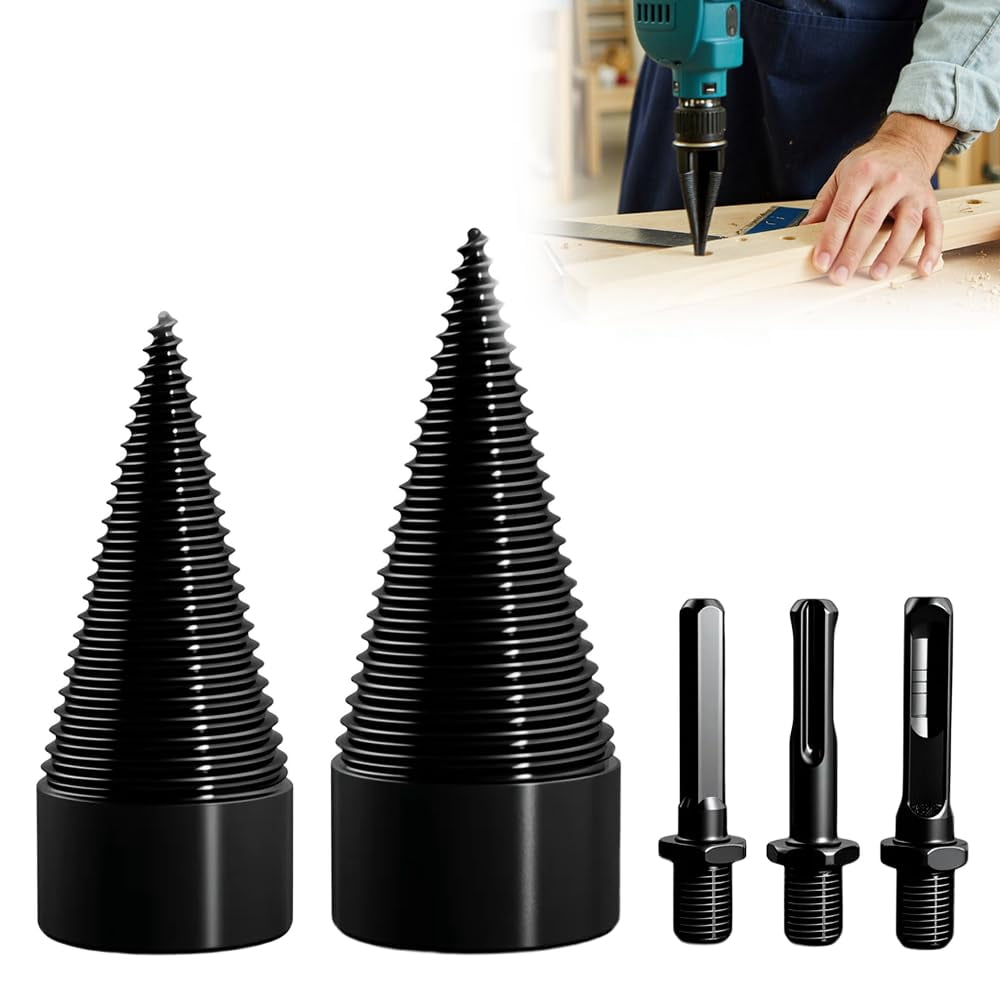 Hex Shank Wood Splitter Cone Splitter Firewood Splitter Drill Bit Wood Splitter Drill Bit Firewood Drill