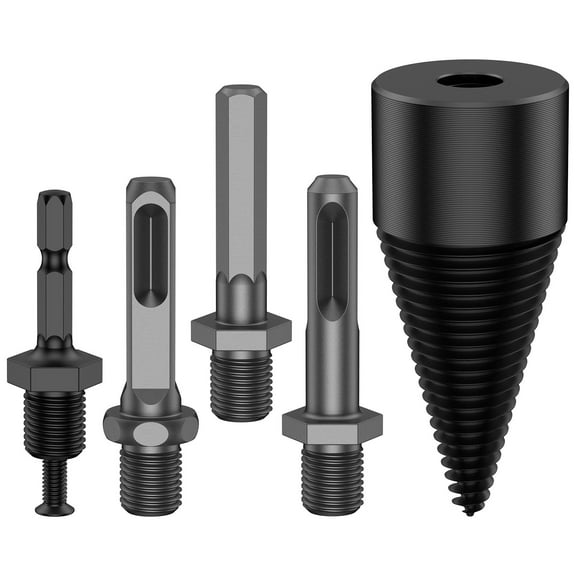 Wood Splitting Drill Bit Solid Firewood Drill Bit High Efficient Wood Splitter Drill Bits Versatile Firewood Drill Bit Detachable Firewood Log Splitter Drill Bit for Camping