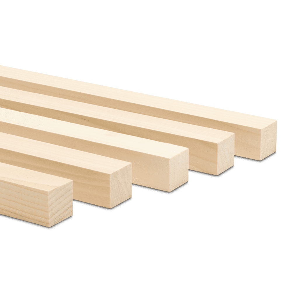 Wood Square Dowel Rods 1 inch x 36 Pack of 2 Wooden Craft Sticks for ...