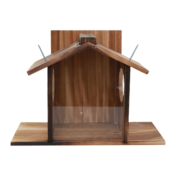 Squirrel Feeder Wood Squirrel Feeder House Cute Chipmunk Feeder Compact Wood Squirrel House Outdoor Squirrel Feeder Stand Easy Filling Squirrel Feeding Station for Yard Porch