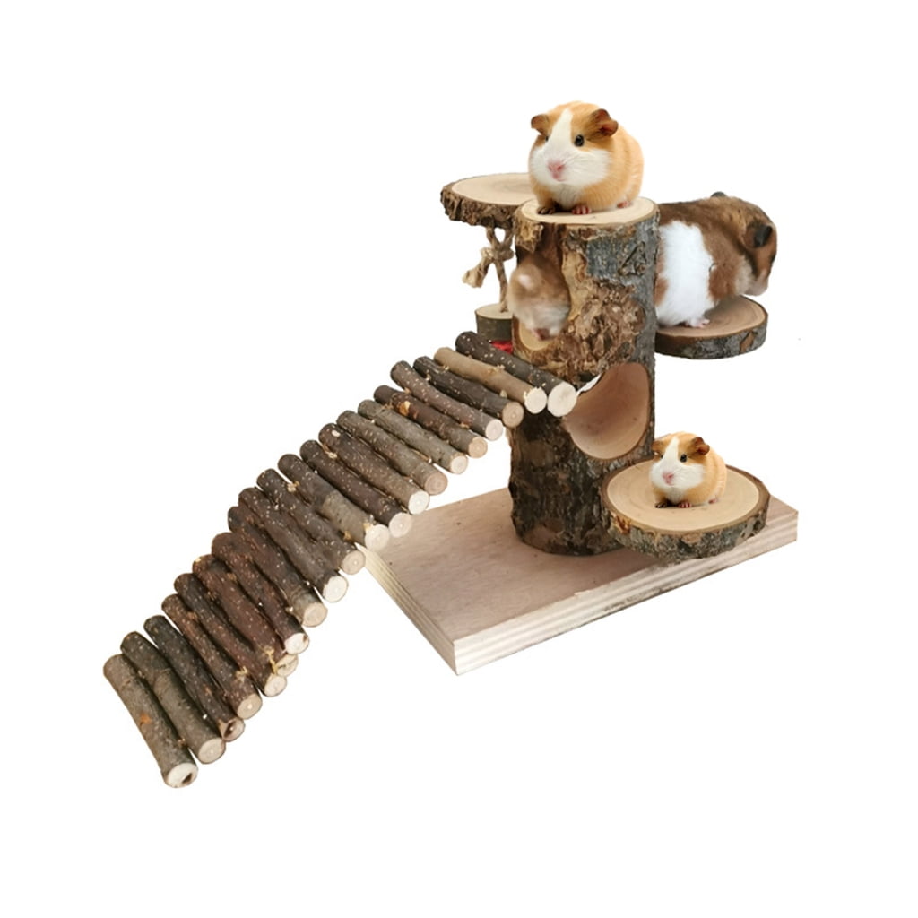 Wood Stackable Hamster Ladder Toy Combo Versatility Exploration Possibilities