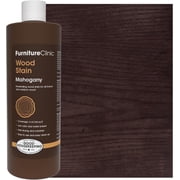 Furniture Clinic Wood Stain | Mahogany | Water Based | Fast Drying, Low Odor, Non-Toxic | for Indoor & Outdoor Furniture and More | Multiple Finishes | 17oz / 500ml