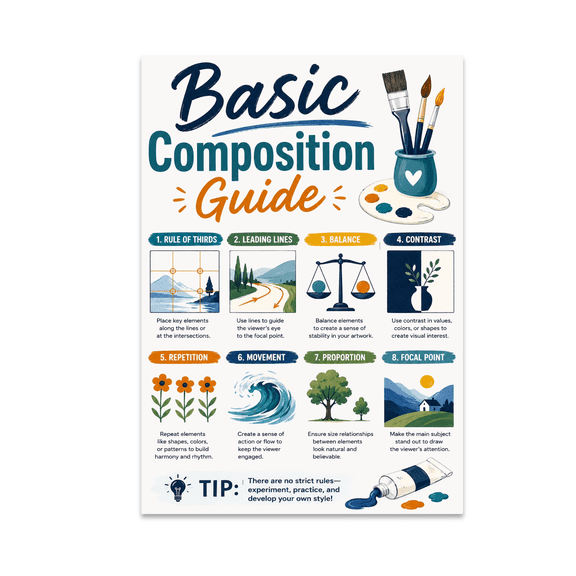 Wood Stain Sample Guide Infographic - Home Decor Enthusiast - 13x19 Poster Print