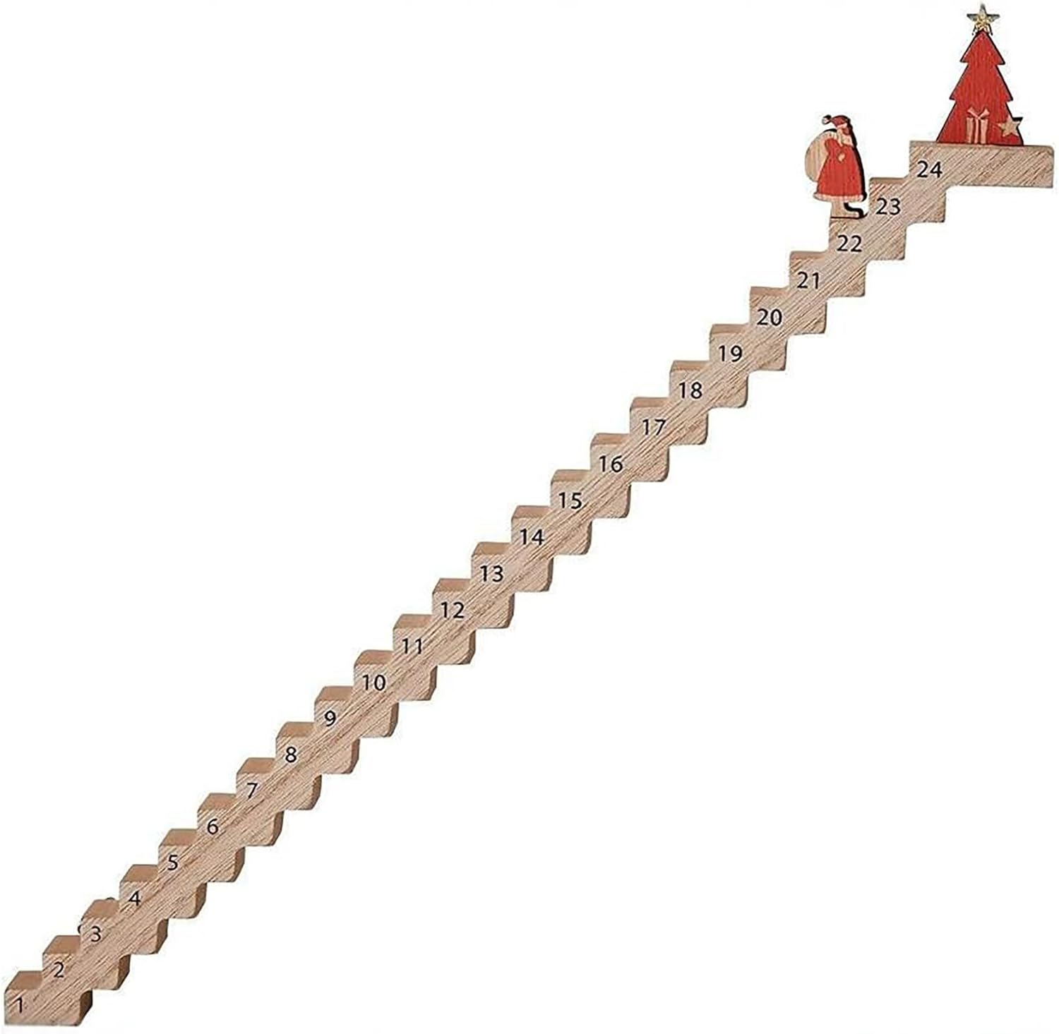 Wood Stairs Christmas Advent Calendar, Santa's Staircase Countdown ...