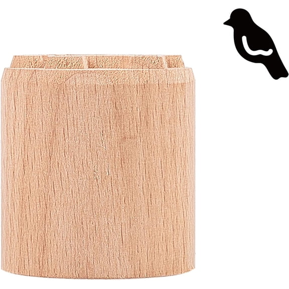 Wood Stamp Bird Shape Wood Wax Seal Stamp Cute Column Wooden Stamps Portable Natural Wood Stamps for Clay Valentine's Day Easter Gift 1.4 Inch DIY