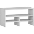 thumbnail image 1 of Wood Standing Desk Organizer with Five Storage Spaces, Desk Organizer Shelves with Storage for Classroom, Office, White, 1 of 14