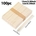 thumbnail image 1 of Wood Sticks For Crafting,Unfinished Natural Hardwood Sticks,Wooden Craft Sticks,Arts Sticks For Crafts And DIYers/ Diy Handmade Wooden Popsicle Sticks (100Pcs), 1 of 9