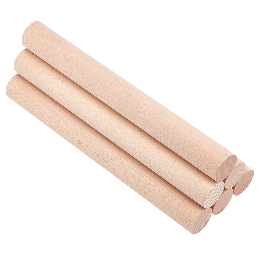 Wood Sticks Round Dowel Rod Column Floral White 300x35mm