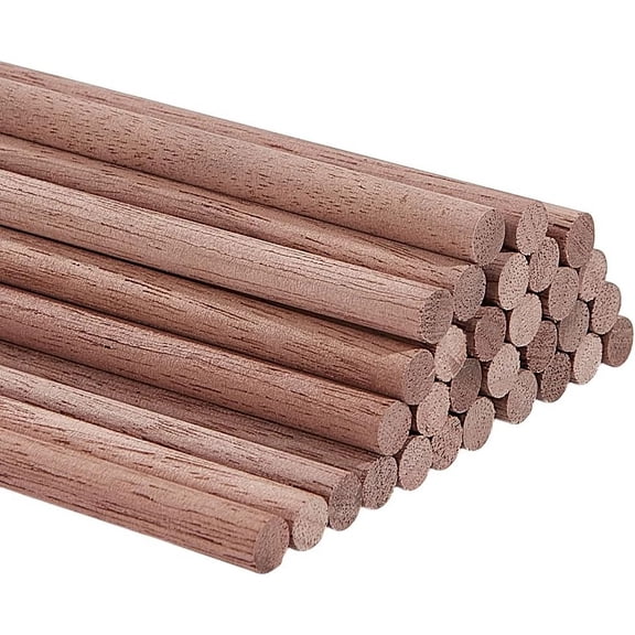 Wood Sticks Round Dowel Rod Column Rosy Brown 300x5.8mm for diy