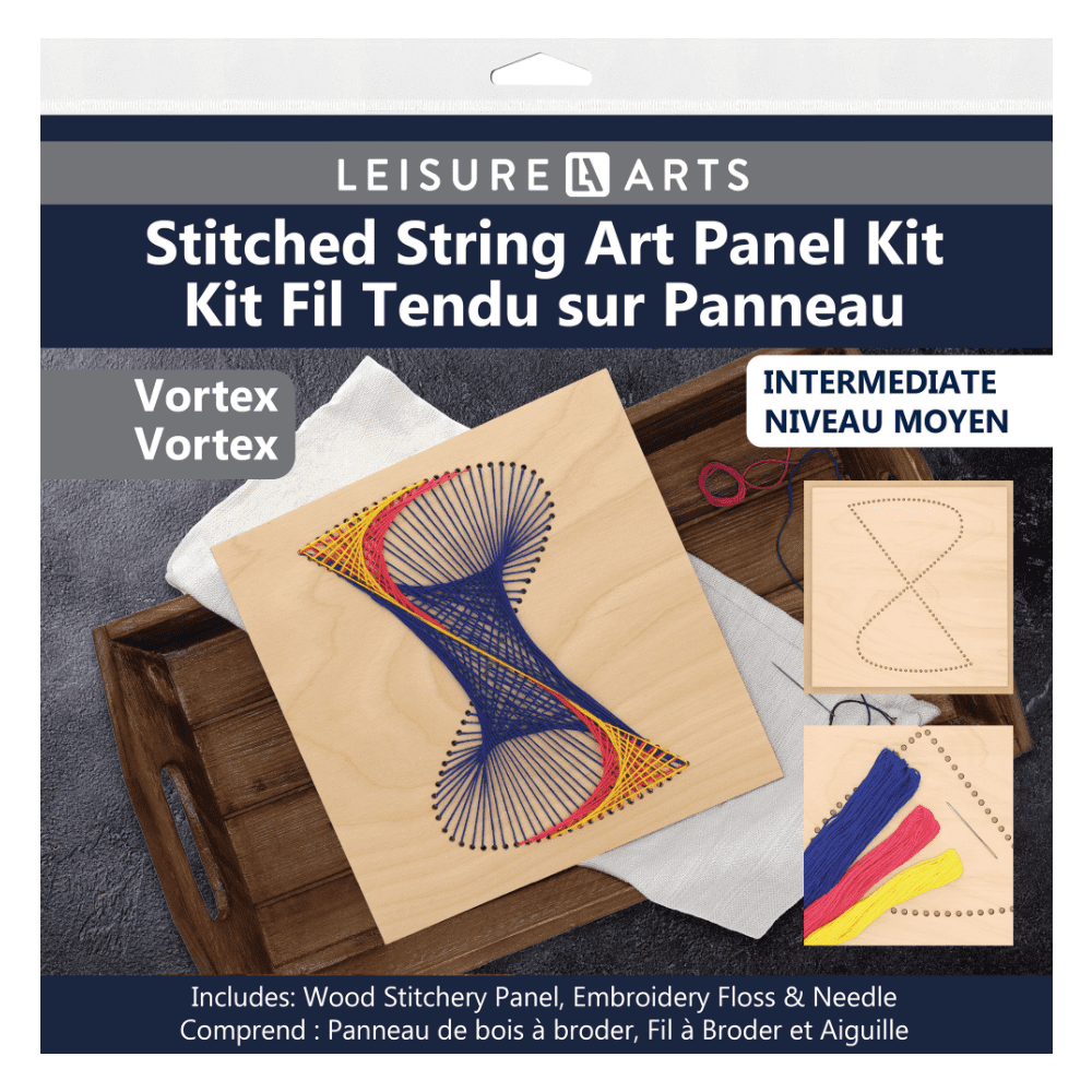 Wood Stitched String Art Kit with Shadow Box Starburst, Wooden Stitchery Kits for Craft Embroidery, Perfect for Intermediate Skill Level, 85522