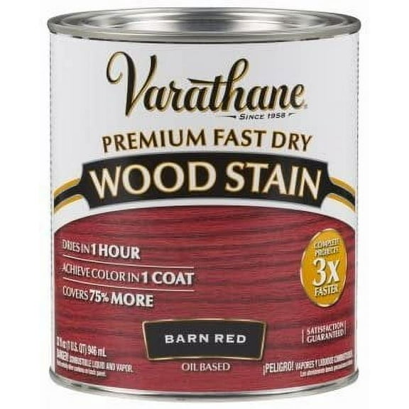 Rust-Oleum Premium Fast Dry Wood Stain Barn Red - 1 Qt