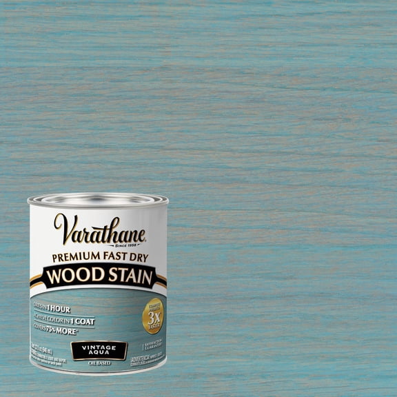 Rust-Oleum Premium Fast Dry Wood Stain Aqua - Liquid - 1 Qt, Brown  Exterior Wood Surfaces, UV-Resistant Formula