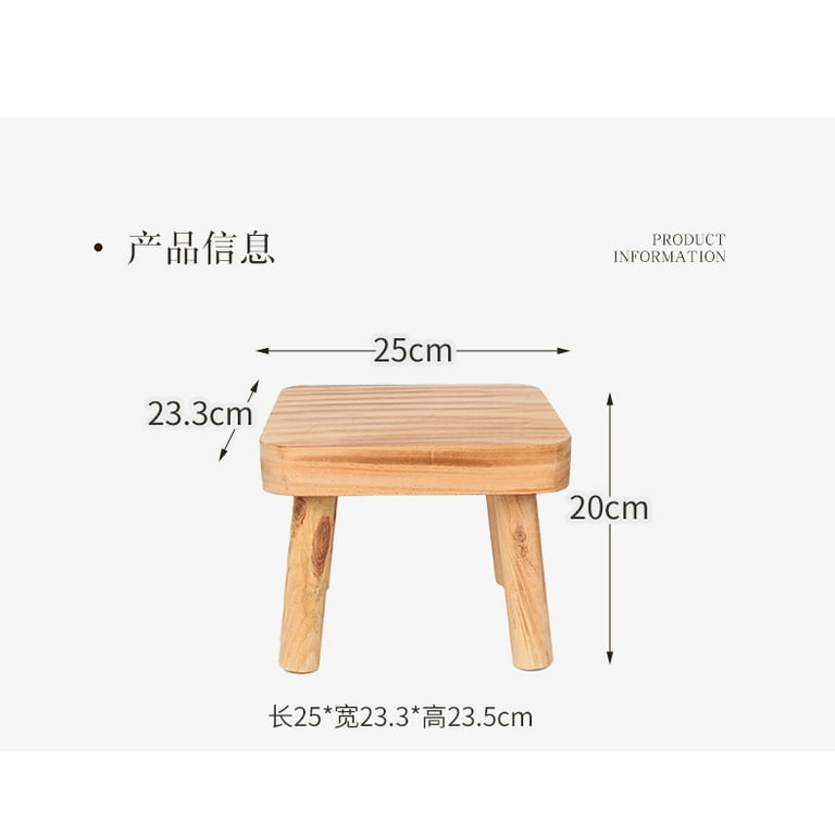 Wood Stool Changing Shoe Stool Household Footstool Small Wood