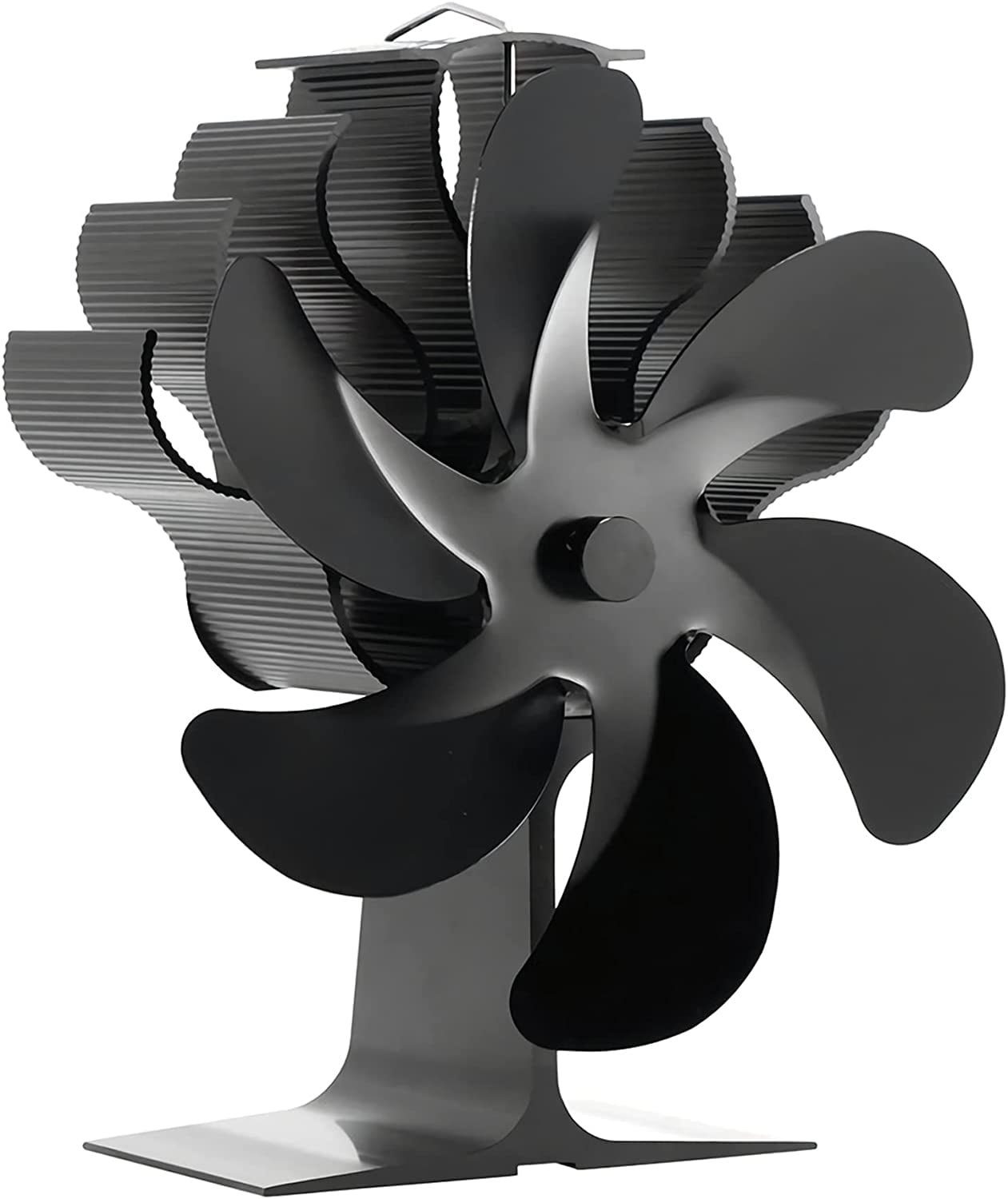Wood Stove Fan, 6Blade Heat Powered Stove Fans for Wood Burner/Burning/Log Burner Stove, Silent