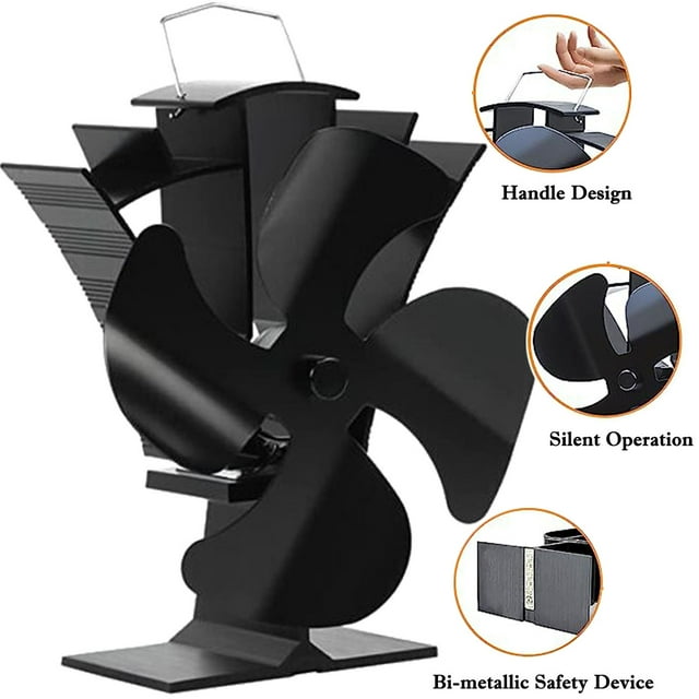 Wood Stove Fan Heat Powered Fireplace Fan Eco Fans Log Burner Fan Small