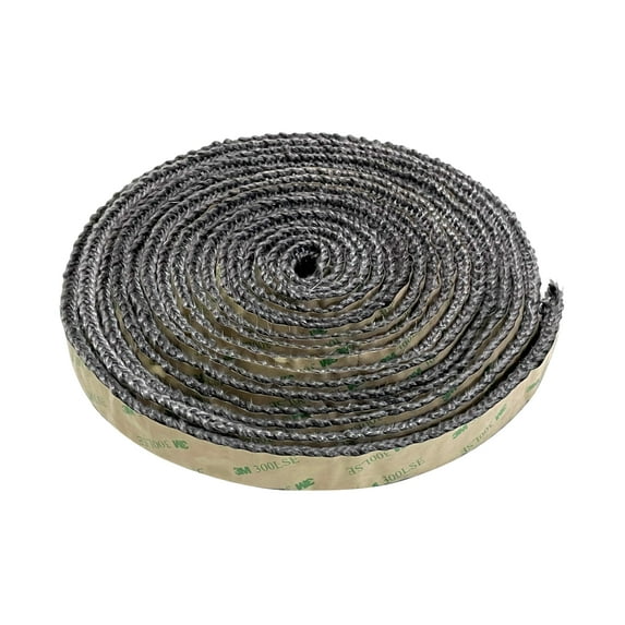 Wood Stove Gasket, Self Adhesive Stove Window Glass Gasket, 1" Width 72" Length, Flat Stove Door Glass Gasket, Flat Gasket Tape for Stove and Fireplace, High Temperature Resistant Fiberglass Gasket