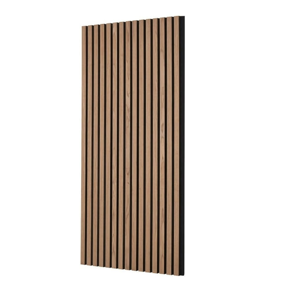 Wood Strip Acoustic Panels 23.6x47.2 Inches Walnut MDF Decorative Wall Paneling Modern Interior Noise Reduction Stylish Wood Look