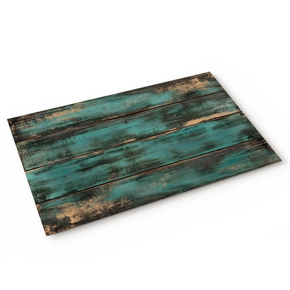 Wood Stripes Door Mat Sage Green Wood Retro Striped Impressionist Non Slip Absorbent Entrance Mat Washable Low Profile Indoor Doormat for Front Door Entryway Entry 16"x24"