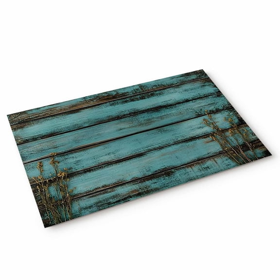 Wood Stripes Door Mat Sage Green Wood Striped Retro Impressionist Non Slip Absorbent Entrance Mat Washable Low Profile Indoor Doormat for Front Door Entryway Entry 16"x24"