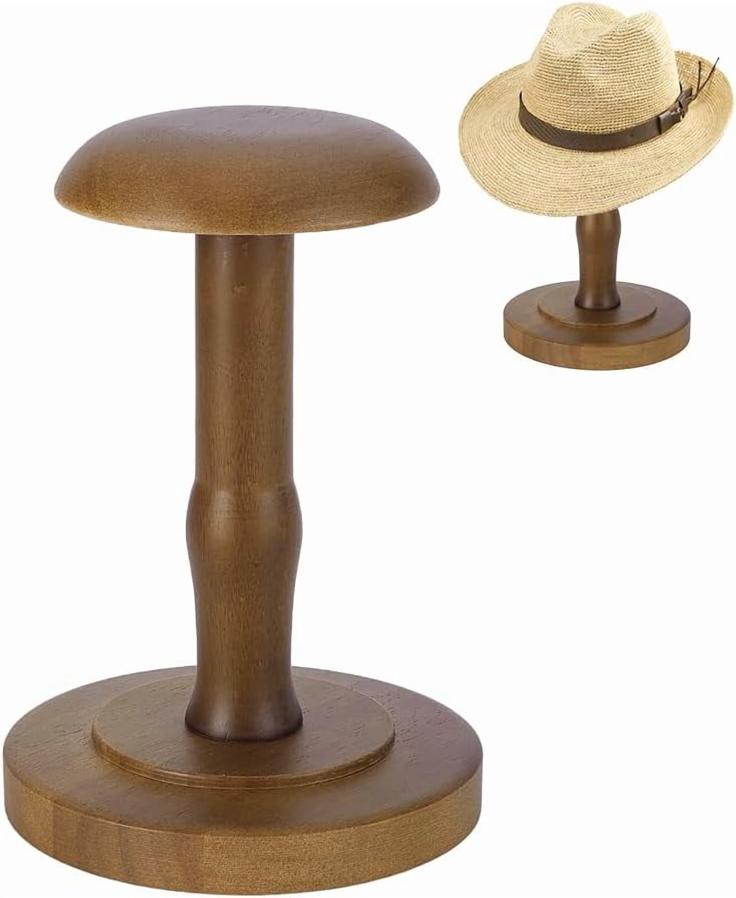 Hat Rack Old Wood Tabletop Hat Rack Vintage Dome Shaped Hat Holder Display Stand Cap ...