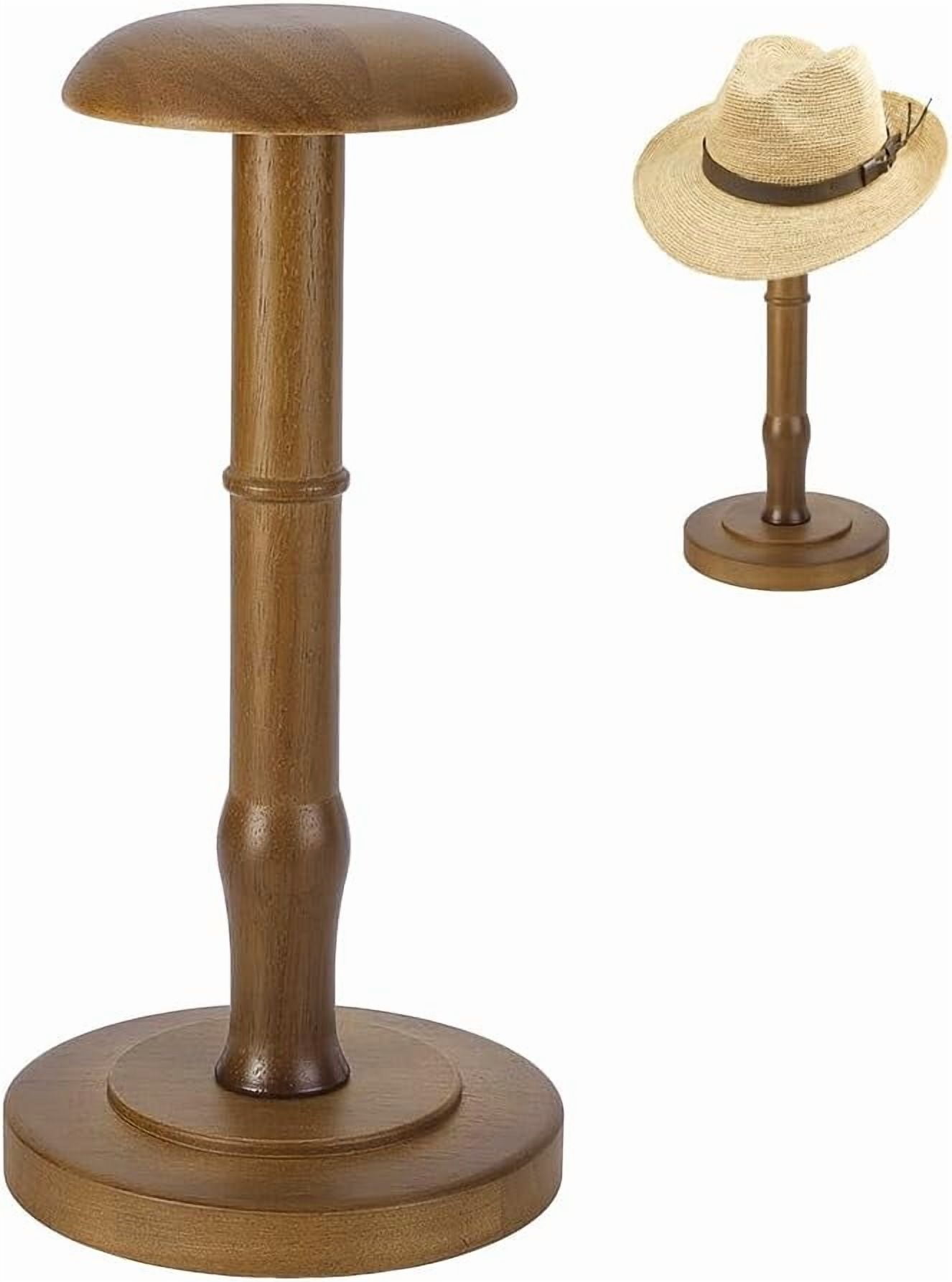 Wood Tabletop Hat Rack Vintage Dome Shaped Hat Holder Display Stand Cap ...