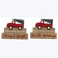 thumbnail image 1 of Wood Tabletop Red Truck Christmas Sign, Assorted Color - 2 Piece, 1 of 1