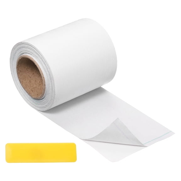 Wood Tape, 2 Inch x 16ft Self-Adhesive Wood Grain Repair Tape Patch for Baseboards, Floor Repair and Furniture Renovation, White
