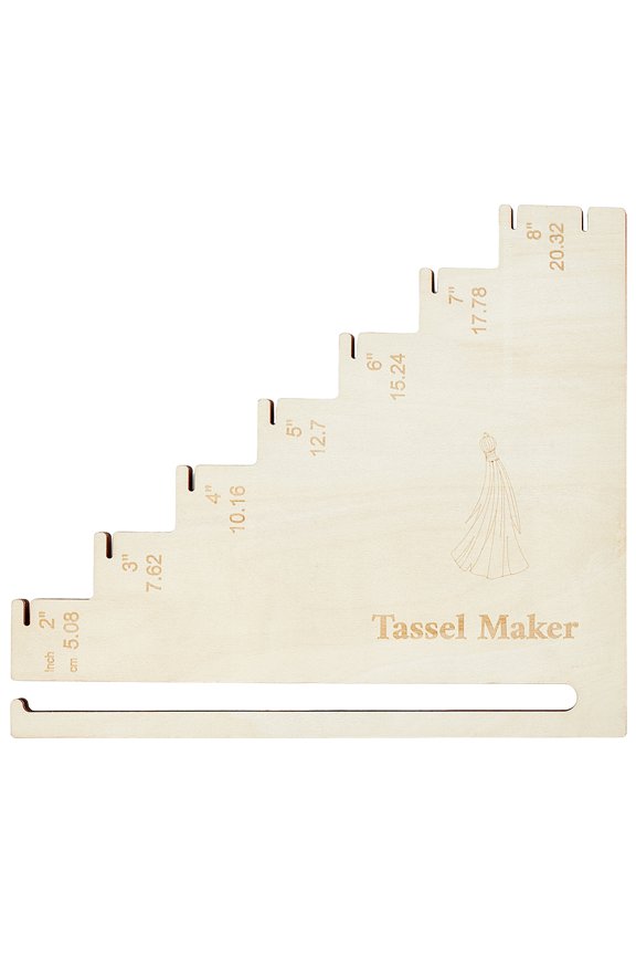 Wood Tassel Pendant Aid Bisque 23x20.2x0.5cm