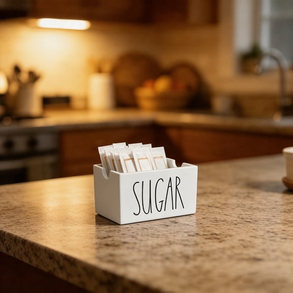 Wood Tea Bag and Sugar Packet Organizer Box Wooden Coffee Bar Countertop Storage for Kitchen and Restaurant