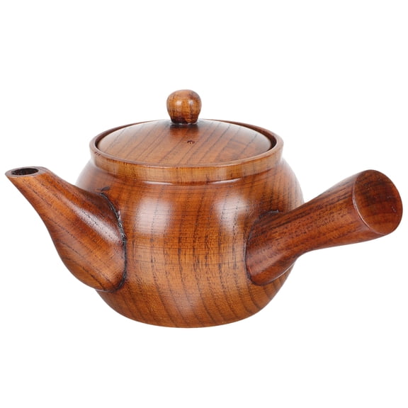 CRILSTYLEO Unique Tea Pots Simple and Generous Wooden Stainless Steel 1Pack 6.9x5.7x3.9in