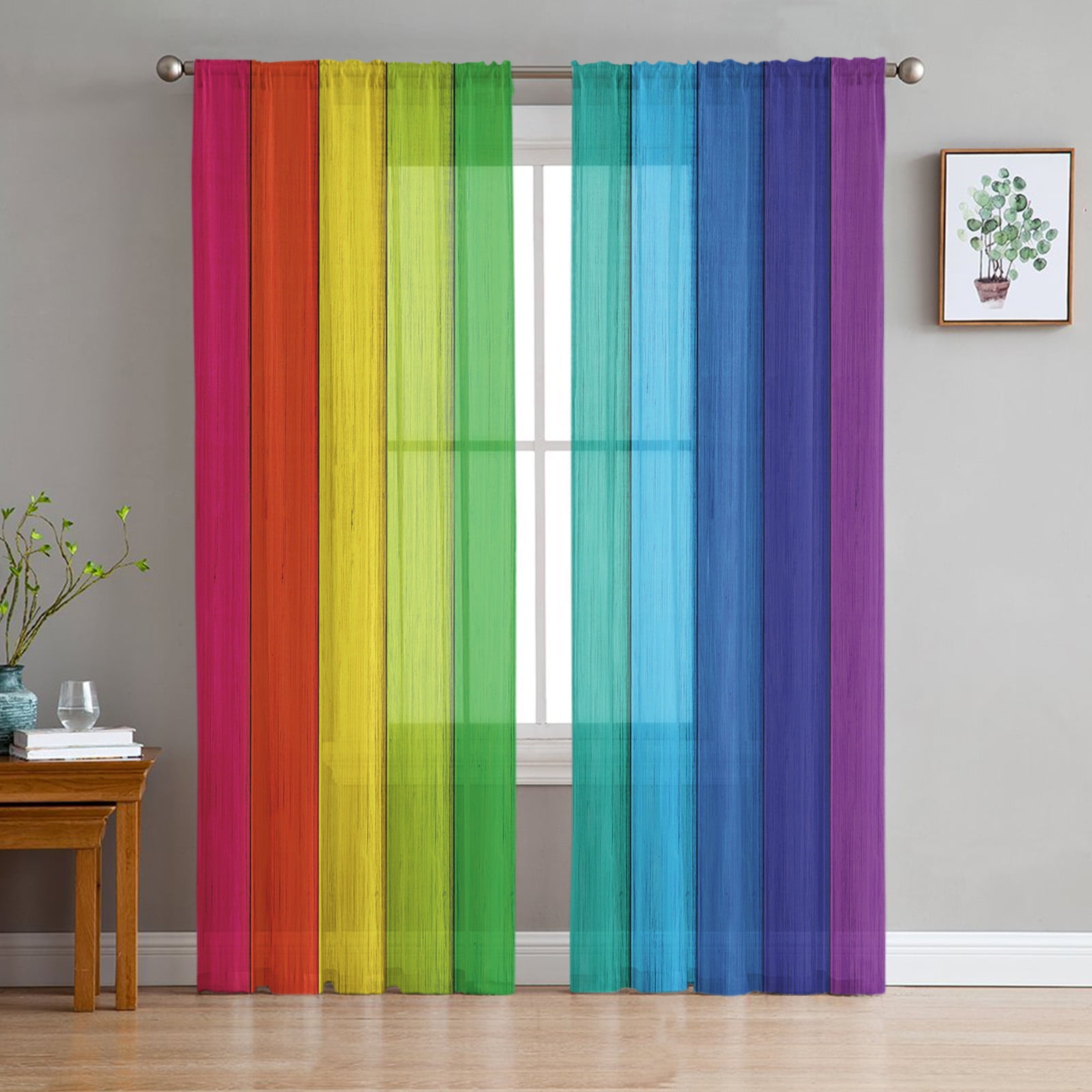 Wood Texture Door Window Curtains Bedroom Modern Drape Sheer Tulle Wood texture door window curtains bedroom modern drape sheer tulle