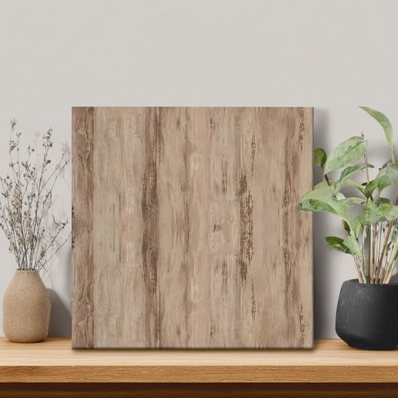 Wood Texture Framed Canvas Wall Art, Brown Tree Bark Striped Wooden Fibers Vertical Knots Wall Art Painting for Living Room Bedroom Home Decor, 8"x8", Office Artwork Print