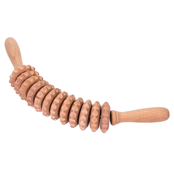 Wood Therapy Massage Tools Accessories Manual Anti-Cellulite Massage Waist Roller Sticks Massager Weight Loss Curved Roller Body Shaping Sculpting Maderotherapy Wooden Cellulite Roller
