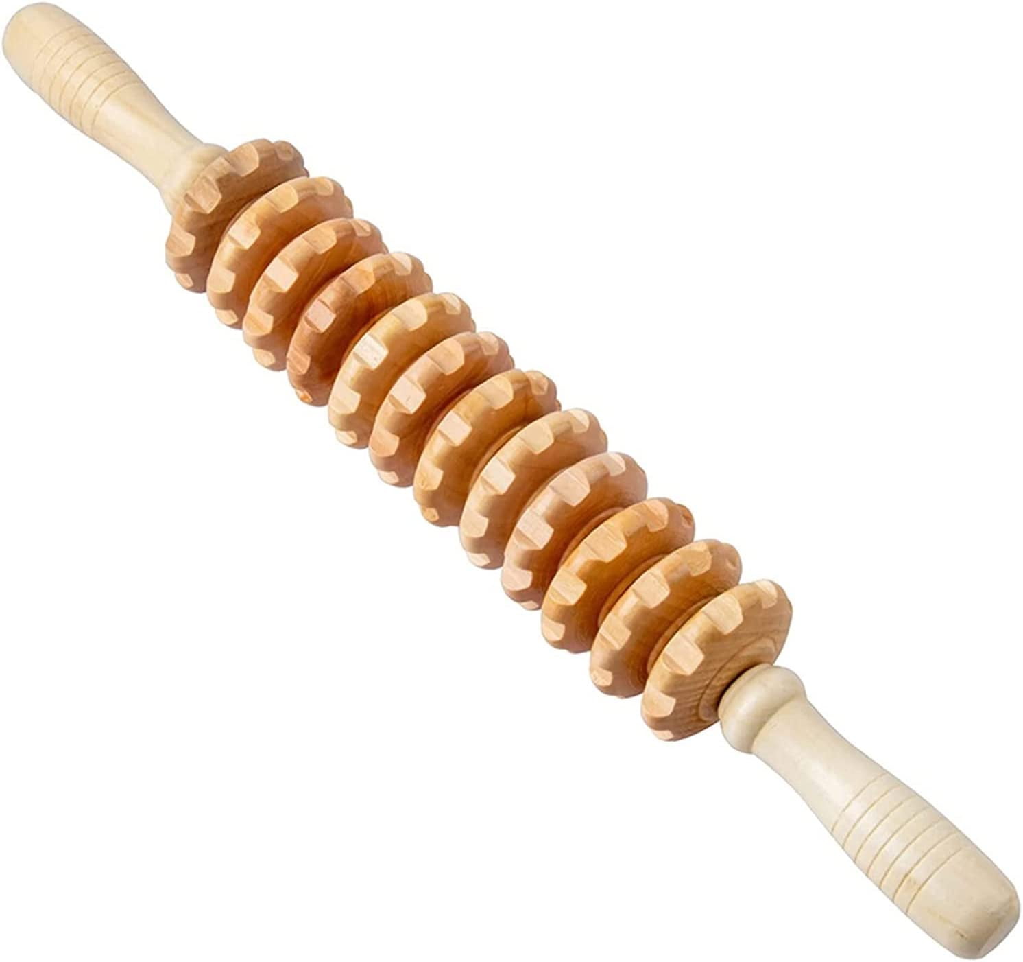 Wood Therapy Massage Tools, Wood Massage Roller, Wood Manuel Massager Roller Stick Body Muscle Pain Release, Anti1Pcs