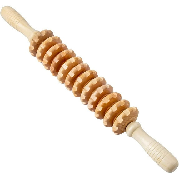 Wood Therapy Massage Tools, Wood Massage Roller, Wood Manuel Massager Roller Stick Body Muscle Pain Release, Anti1Pcs