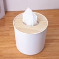 thumbnail image 1 of Wood Tissue Box Cover Rectangular - Rustic Farmhouse White Wooden Tissue Holder Decorative Square Facial Tissue Box Holder For Bathroom and Home Decor, 1 of 6