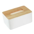 thumbnail image 1 of Wood Tissue Box Cover,Rectangular Tissue Box Cover,Wood Tissue Box Holder,Restaurant Paper Box,Wooden Rectangular Tissue Box Holder For Storage On Bathroom Vanity,Countertop,6.29x4.72x3.54 in, 1 of 7