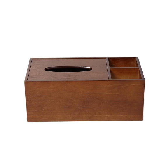 Wood Tissue Box Cover for Paper Facial Tissues, Wooden Rectangular Tissue Holder for Storage on Bedroom Dresser, Night Stand, Desk