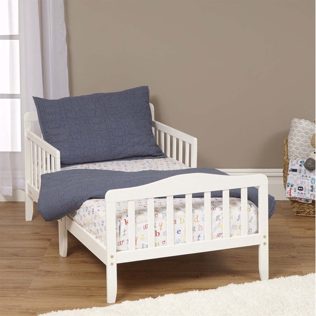 Wood Toddler Bed, Classic Design Toddler Bed with safety side rails