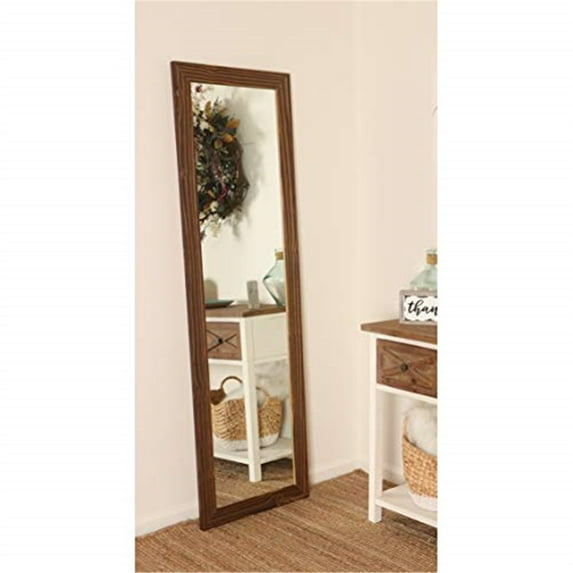Wood Toned Slim Floor Mirror 70.5'' x 21''