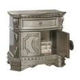 thumbnail image 1 of Wood Top Nightstand With One Drawer And Two Door Shelf Antique Champagne - Saltoro Sherpi, 1 of 2