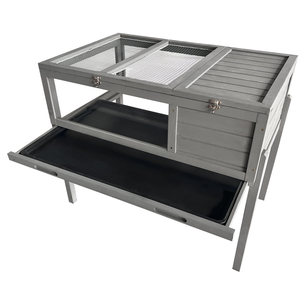 Wood Tortoise House, Indoor Turtle Habitat Reptile Cage, Tortoises