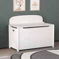 thumbnail image 1 of Wood Toy Chest Bench, Kids Toy Storage Box Seating Bench with Safety Hinged Lid, 1 of 8